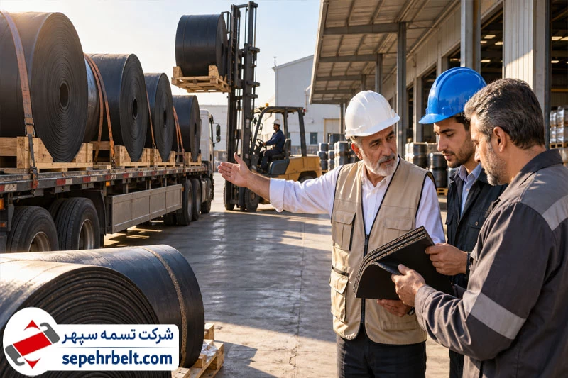 شرایط نگهداری و انبارداری تسمه نقاله دنا
